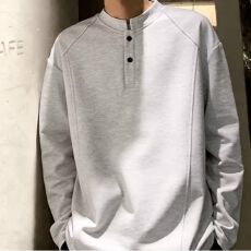 批发M-5XL-胖子大码结构拼接长袖<b class='q'>T</b><b class='q'>恤</b>男女潮牌百搭宽松休闲上衣打底衫