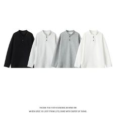 M-5XL-解构特种绣大码长袖T恤男2026秋季新款重磅华棉270g上衣