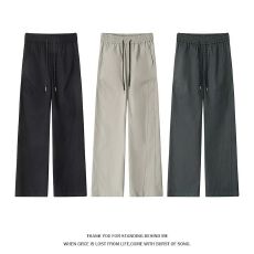 M-5XL-2026新款大码潮牌运动裤男解构抽绳男士加大休闲宽松直筒裤