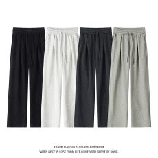 批发M-5XL-2026秋季新款华棉320g卫裤男美式压褶大码<b class='q'>休闲</b>裤<b class='q'>男士</b><b class='q'>长裤</b>