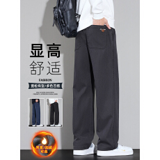 批发秋季新款宽松直筒裤轻奢男士<b class='q'>商务</b>多口袋