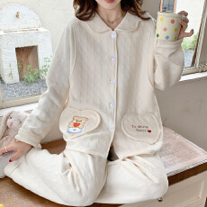 批发空气棉<b class='q'>月子</b>服加厚孕妇家居服产前产后前阶段产妇<b class='q'>睡衣</b>长袖哺乳套装