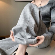 批发立体腰头80-300斤<b class='q'>大码</b>运动<b class='q'>阔腿裤</b>女秋冬季新款胖mm高腰宽松