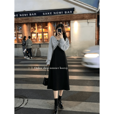 批发春秋季新款碎花雪纺<b class='q'>连衣裙</b>女法式复古设计温女柔淑女风长裙子