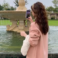 批发高级感毛呢大衣女2026秋冬新款慵懒风气质<b class='q'>显瘦</b>中长款毛呢外套