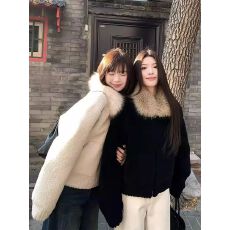 批发2026年秋冬季新款高级感保暖毛毛领外套外穿气质小众韩系穿搭上衣
