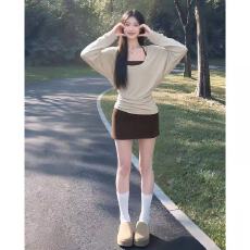 批发法式挂脖吊带包臀连衣<b class='q'>裙</b>子女早秋装2026新款小个子气质穿搭一整套