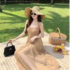 批发夏季高级纯欲抹胸性感甜辣修身迷人长<b class='q'>裙</b><b class='q'>网纱</b>度假气质穿搭连衣<b class='q'>裙</b>