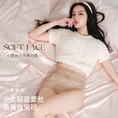 批发法式清透蕾丝小平角内裤女<b class='q'>甜美</b>网纱柔软舒适高弹透气包臀