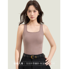批发영기홍 2026羊绒蚕丝背心带胸垫吊带外穿女新款内搭美背<b class='q'>文胸</b>一体