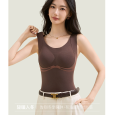 批发영기홍 莱赛尔羽绒暖润养护背心秋冬收腹紧身保暖背心女双面加绒