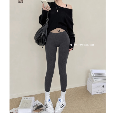 批发영기홍 <b class='q'>打底裤</b>女士外穿秋冬季小黑<b class='q'>高腰</b>弹力胖mm大码紧身黑色秋裤