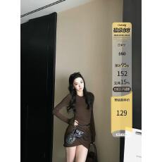 批发区区欧阳'<b class='q'>欧美</b>graceful'经济上行美！纸片感长袖包臀修身<b class='q'>连衣裙</b>