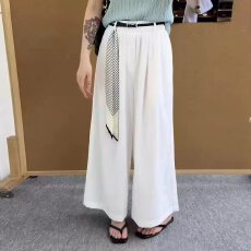 批发档口上新 2026年春夏高腰阔腿<b class='q'>裤</b><b class='q'>女休闲</b>直筒长<b class='q'>裤</b>配丝巾腰带<b class='q'>百搭</b>