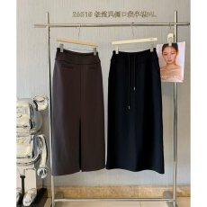 批发档口上新 2026<b class='q'>春</b>秋新款极简风侧口袋半裙高腰松紧抽绳中长款
