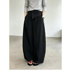 批发档口上新 2026年秋季高腰阔腿裤女装不对称翻盖拼接压褶<b class='q'>西装</b>裤