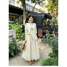 批发档口上新 2026年春秋新款温柔风针织披肩打底蕾丝<b class='q'>网纱</b>长<b class='q'>裙</b><b class='q'>三件套</b>