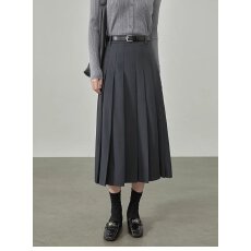 批发档口上新 2026<b class='q'>春</b>季新款高腰百褶半身裙女中长款A字伞裙气质通勤