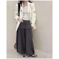 批发档口上新 2026年夏季新款女装高腰宽松假两件阔腿裤<b class='q'>裙裤</b>拼接