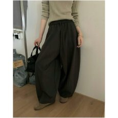 批发档口上新 韩系宽松垂感<b class='q'>阔腿裤</b>女夏季薄款松紧腰抽绳气球<b class='q'>裤</b><b class='q'>百搭</b>