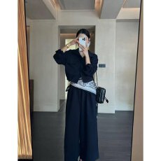 批发档口上新 2026年夏季新款<b class='q'>女装</b><b class='q'>休闲</b>两件套长袖衬衫阔腿裤套装