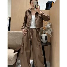 批发档口上新 2026年秋季新款<b class='q'>女装</b><b class='q'>休闲</b>运动套装连帽拉链外套工装长裤