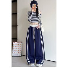 批发档口上新 2026年新款<b class='q'>女</b>装宽松阔腿运动<b class='q'>长裤</b>休闲垂感针织裤