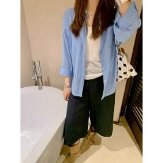批发档口上新 2026年夏季新款女<b class='q'>装</b>宽松直筒八分阔腿<b class='q'>裤</b><b class='q'>休闲</b><b class='q'>百搭</b>