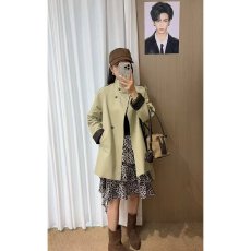 批发档口上新 2026年秋季新款女装中长款立领宽松直筒工装风衣<b class='q'>外套</b>女