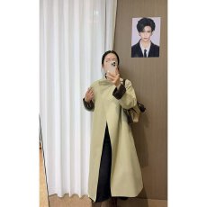 批发档口上新 2026年秋季新款女装宽松直筒长款风衣外套中长款大衣女