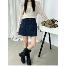 批发档口上新 2026年夏季新款高腰A字工装<b class='q'>短裙</b>女休闲百搭大口袋设计感