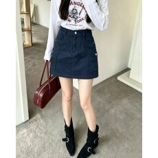 批发档口上新 2026年夏季新款高腰工装A字<b class='q'>短裙</b>女装休闲百搭显瘦<b class='q'>半身裙</b>