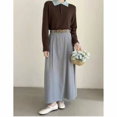 档口上新 2026年春季新款女装针织翻领Polo领套头毛衣长袖休闲