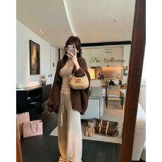 批发档口上新 2026年秋季新款女针织开衫毛衣外套宽松慵懒风长袖上衣