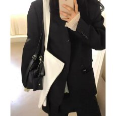 批发档口上新 2026年春季新款女装宽松翻领单排扣<b class='q'>西装外套</b>长袖通勤