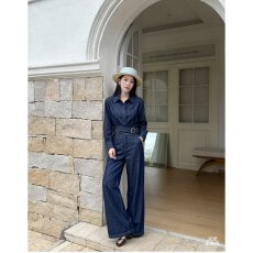 批发档口上新 2026年夏季新款<b class='q'>女</b>装牛仔<b class='q'>连体裤</b>宽松<b class='q'>直筒</b>阔腿长袖收腰