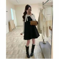 批发档口上新 2026年秋季新款女装背带裙套装两件套A字裙<b class='q'>衬衫</b><b class='q'>蝴蝶结</b>
