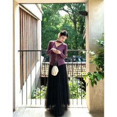 档口上新 2026年夏季新款女装法式针织开衫套装百褶网纱半身长裙