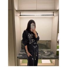 批发档口上新 2026春秋季新款<b class='q'>女</b>装宽松落肩圆领<b class='q'>套头卫衣</b>印花长袖上衣