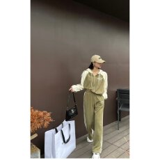 批发档口上新 2026年秋季新款女休闲运动套装连帽拉链撞色卫衣阔腿<b class='q'>裤</b>