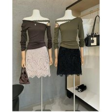 批发档口上新 2026秋季新款女装高腰修身<b class='q'>蕾丝</b><b class='q'>半身裙</b>短裙包臀显瘦百搭