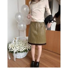 批发档口上新 2026年秋季新款<b class='q'>女</b>装复古工装A字<b class='q'>半身裙</b>撞色拼接中长<b class='q'>裙</b>