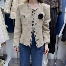 批发档口上新 2026年春秋季小香风粗花呢短外套女圆领开衫<b class='q'>修身</b>百搭