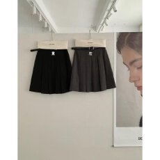 批发档口上新 2026年秋冬<b class='q'>新款</b>女装高腰A字百褶短裙半身裙配腰带百搭