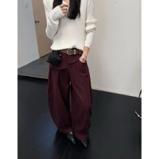 批发档口上新 2026年<b class='q'>春</b>秋新款女装高腰阔腿长裤宽松垂感休闲裤百搭
