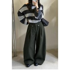 批发档口上新 2026年<b class='q'>春</b>秋新款女装高腰阔腿长裤宽松垂感休闲裤数据款