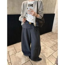 批发档口上新 2026年<b class='q'>春</b>秋季新款女装高腰阔腿长裤垂感休闲裤 数据款