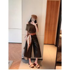 批发档口上新 2026年<b class='q'>春</b>秋季新款女装高腰阔腿裤宽松垂感七分裤数据款