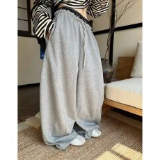 批发档口上新 2026年<b class='q'>春</b>秋新款女装高腰阔腿运动裤宽松垂感休闲长裤