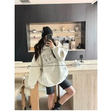 批发档口上新 2026年秋季新款女装宽松连帽卫衣中长款涂鸦印花<b class='q'>套头衫</b>